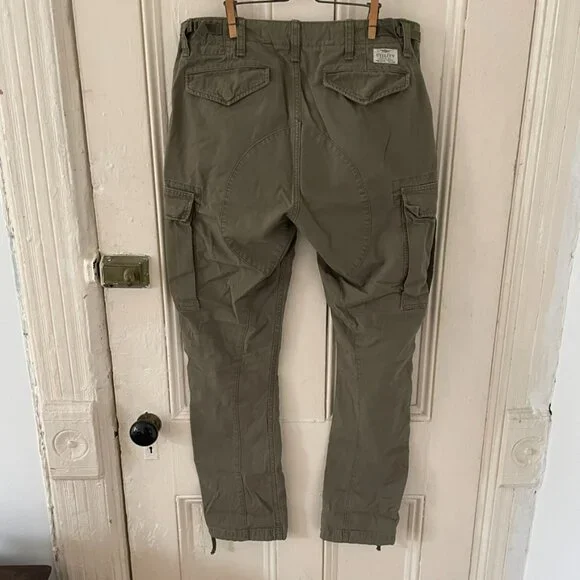 Polo Ralph Lauren Slim Fit Canvas Cargo Pants | Olive Green | Size 30x32 - Picture 3 of 10